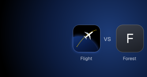 The Flight app mark beside Forest: the cover of “Flight vs Forest: which focus app suits you?”
