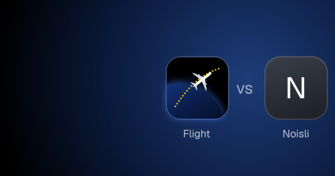 The Flight app mark beside Noisli: the cover of “Flight vs Noisli: focus sounds compared”